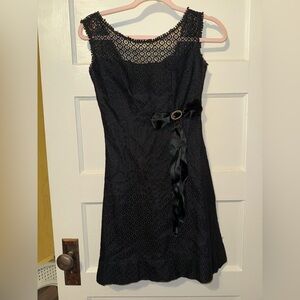 Vintage Black lace short dress